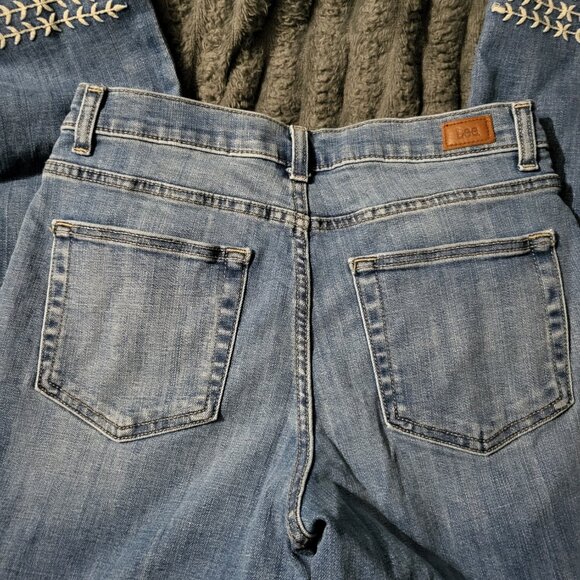 LEE Embroidered Girlfriend Jeans Sz 8 - Picture 2 of 6